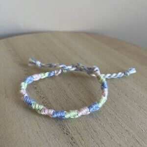 Mauve Bracelet, anklet, trendy, comfortable, tie, embroidery thread, woven, gift